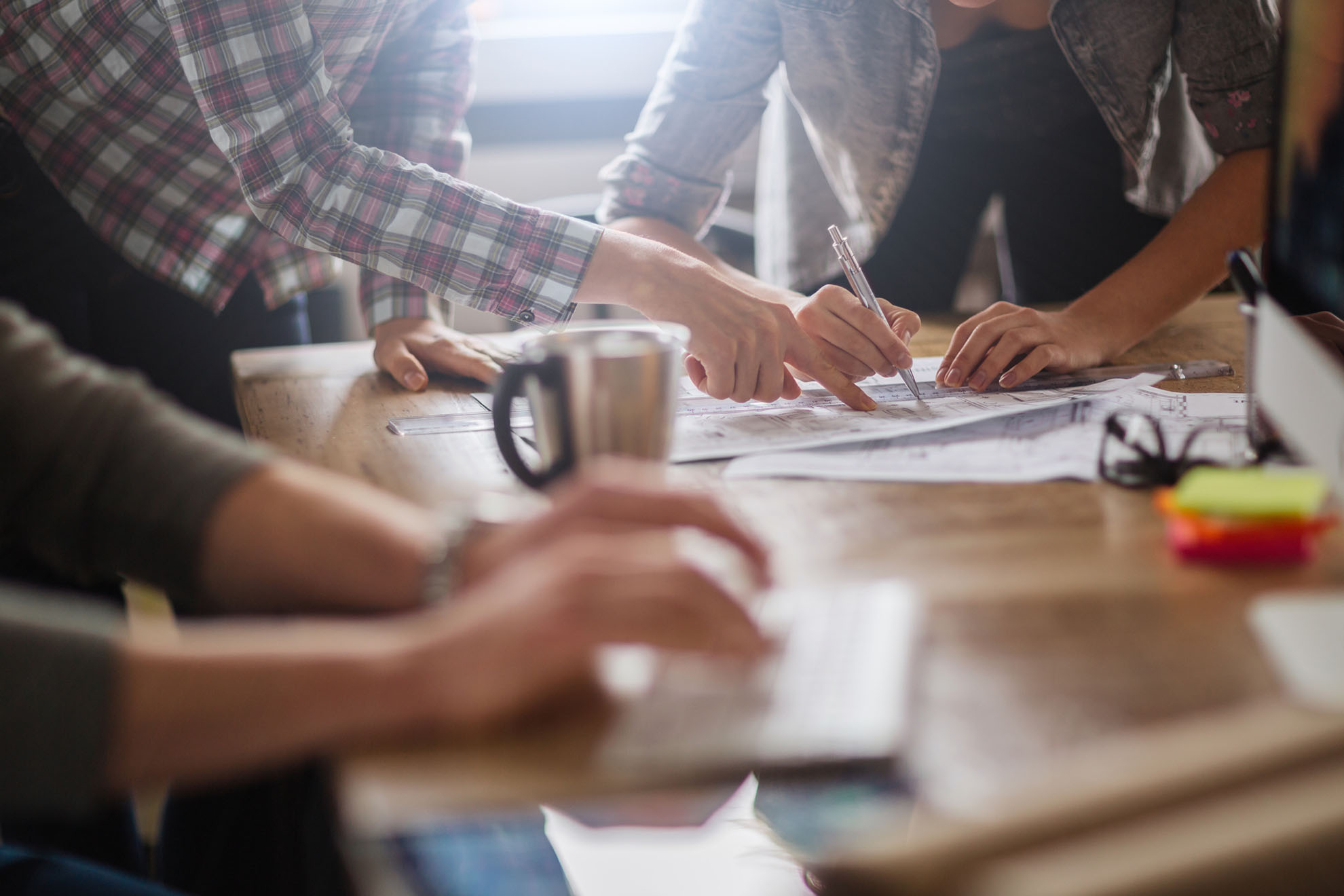 Group of designers working together