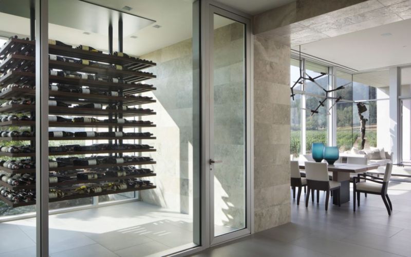 Wine barrel and bottle storage kept at steady temperatures